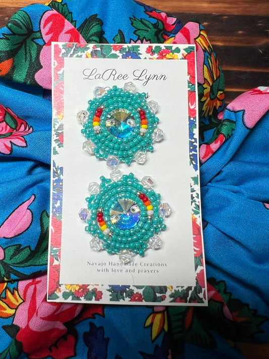 Turquoise Stud & Scrunchie